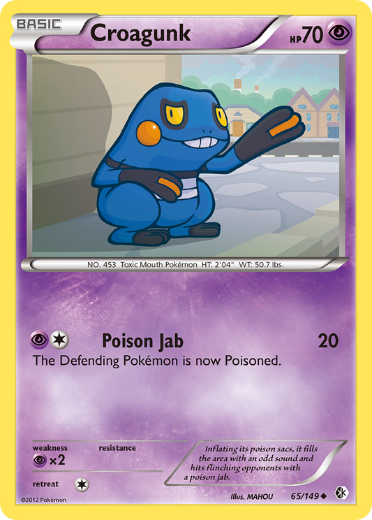 Croagunk 65/149 Uncommon | Boundaries Crossed | Pokemon Card