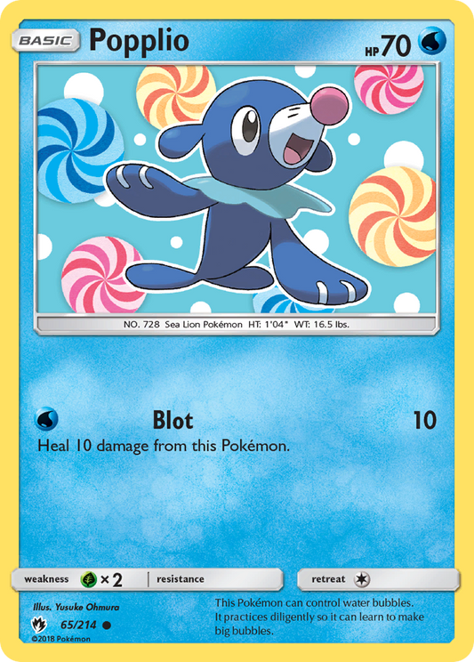 Popplio 65/214 Common | Lost Thunder | Pokemon Card