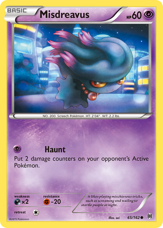 Misdreavus 65/162 Common | BREAKthrough | Pokémon Card