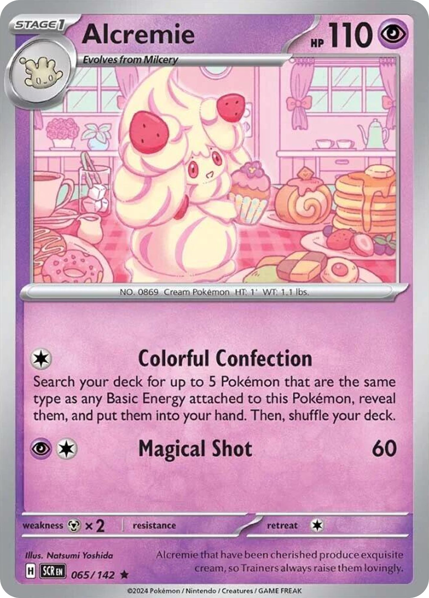 Alcremie 65/142 Rare | Stellar Crown | Pokemon Card