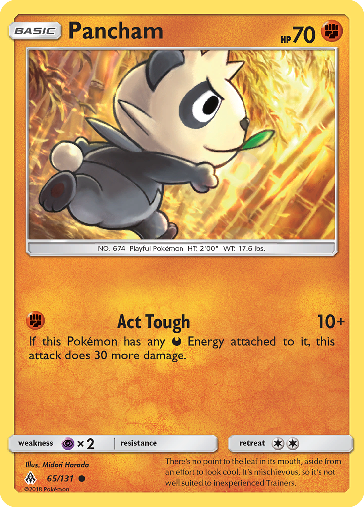 Pancham 65/131 Common | Forbidden Light | Pokemon Card