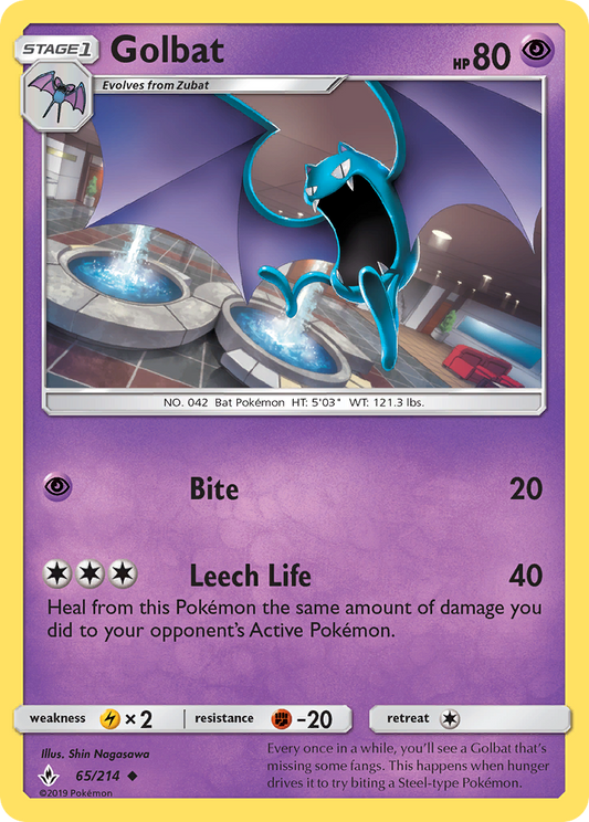 Golbat 65/214 Uncommon | Unbroken Bonds | Pokemon Card