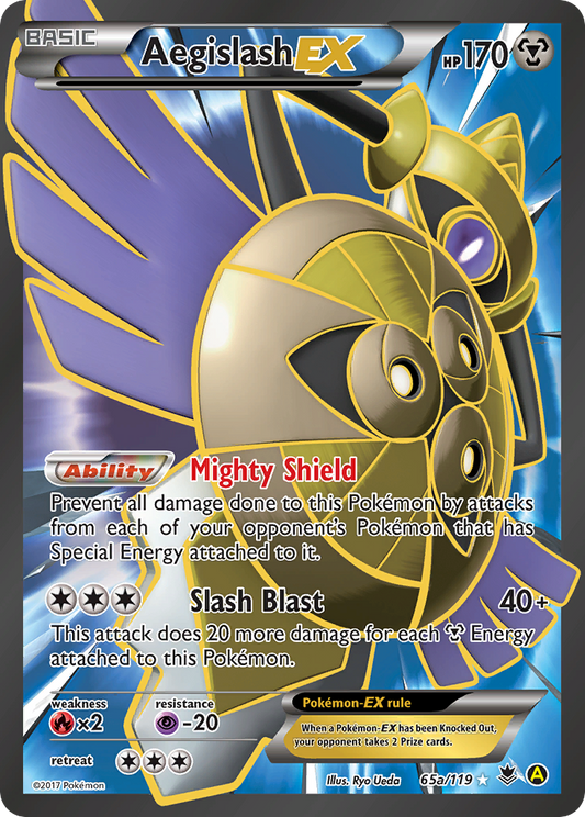 Aegislash-EX 65a/119 Rare Ultra | Phantom Forces | Pokemon Card