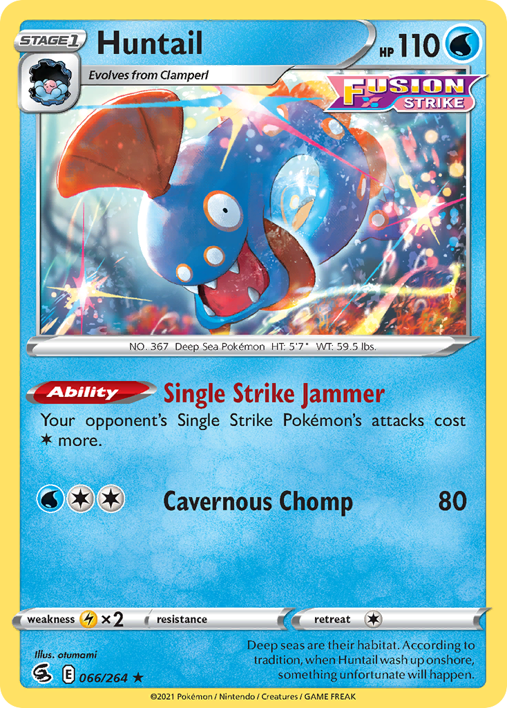 Huntail 66/264 Rare | Fusion Strike | Pokemon Card