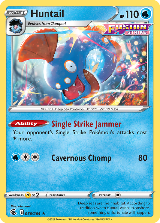 Huntail 66/264 Rare | Fusion Strike | Pokemon Card