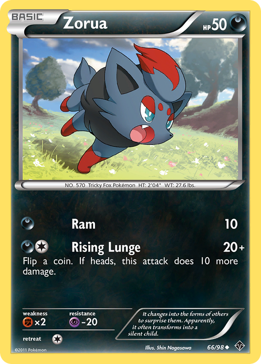 Zorua 66/98 Uncommon | Emerging Powers | Pokemon Card