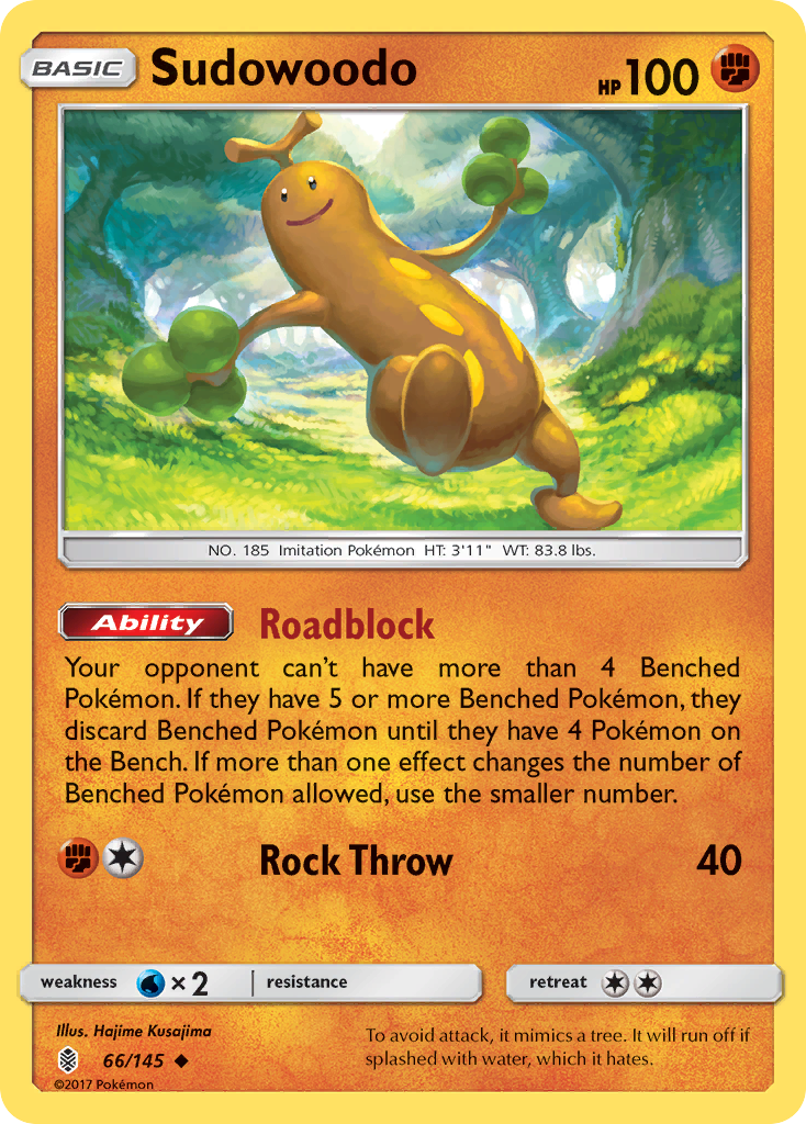 Sudowoodo 66/145 Uncommon | Guardians Rising | Pokemon Card