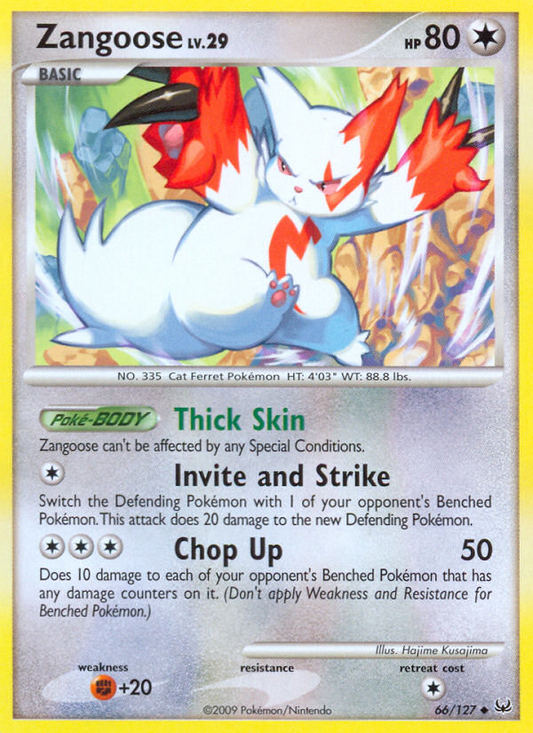 Zangoose 66/127 Uncommon | Platinum | Pokemon Card