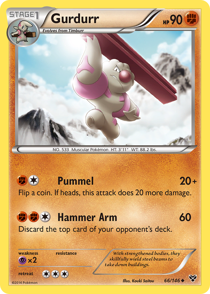 Gurdurr 66/146 Uncommon | XY | Pokemon Card