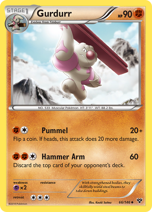 Gurdurr 66/146 Uncommon | XY | Pokemon Card