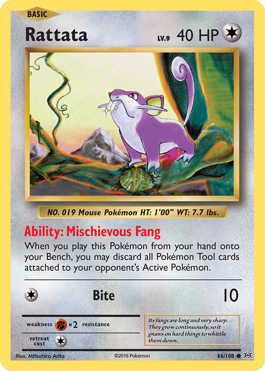 Rattata 66/108 Common | Evolutions | Pokemon Card