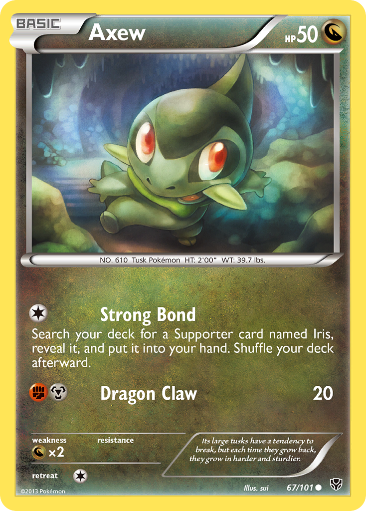 Axew 67/101 Common | Plasma Blast | Pokemon Card