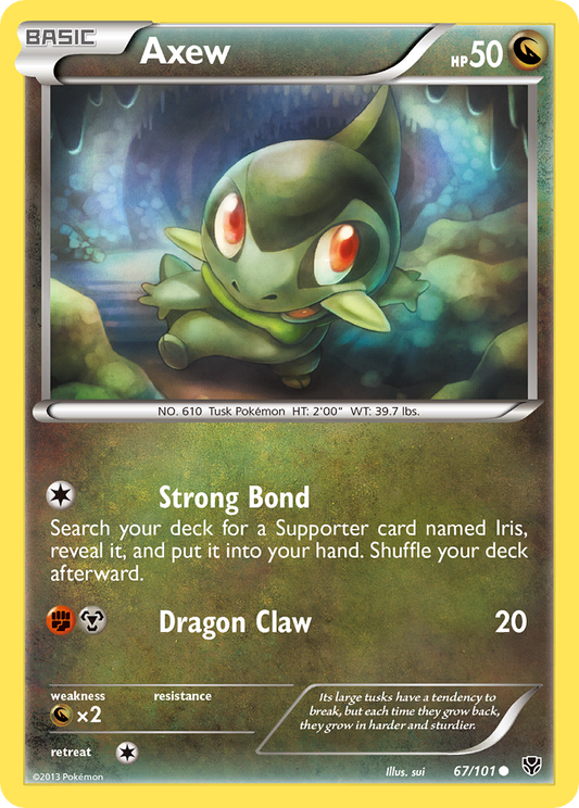 Axew 67/101 Common | Plasma Blast | Pokemon Card