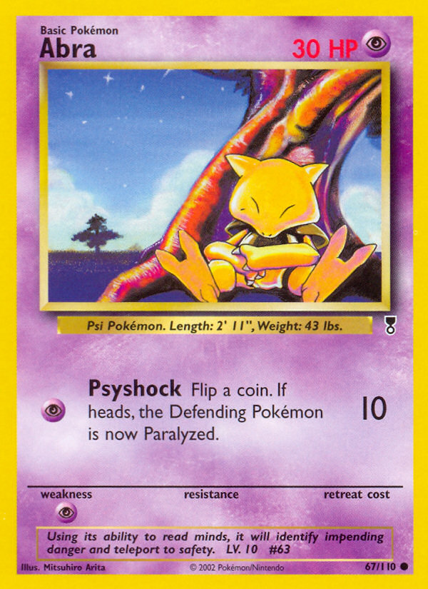 Abra 67/110 Common | Legendary Collection | Pokemon Card