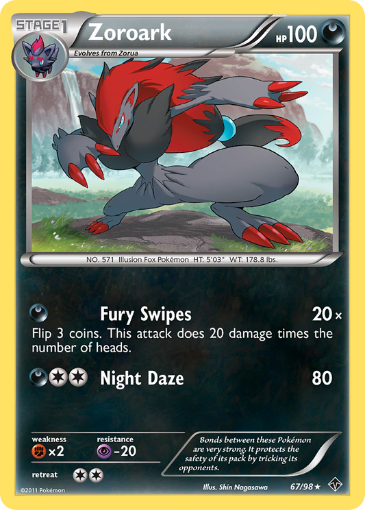 Zoroark 67/98 Rare Holo | Emerging Powers | Pokemon Card