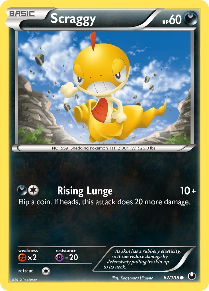 Scraggy 67/108 Common | Dark Explorers | Pokemon Card