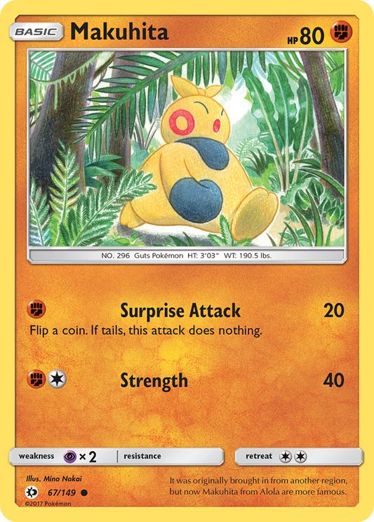 Makuhita 67/149 Common | Sun & Moon | Pokemon Card