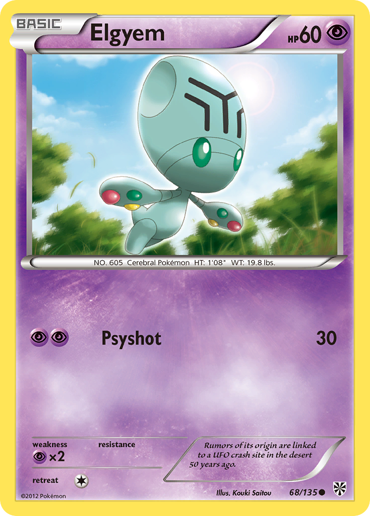 Elgyem 68/135 Common | Plasma Storm | Pokemon Card