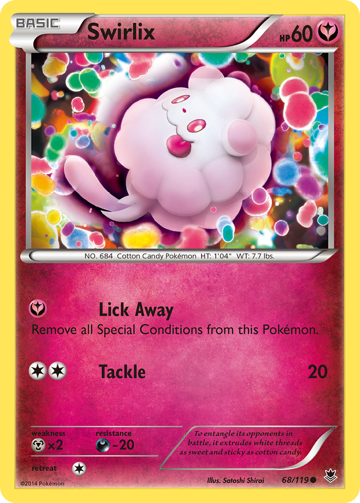 Swirlix 68/119 Common | Phantom Forces | Pokemon Card