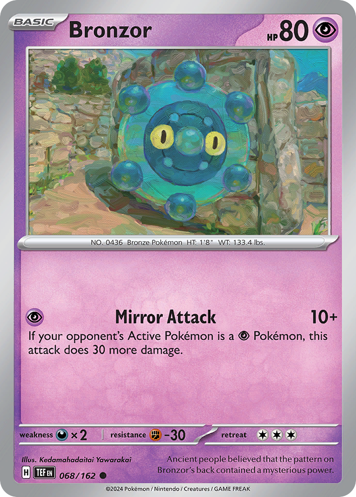 Bronzor 68/162 Common | Temporal Forces | Pokemon Card