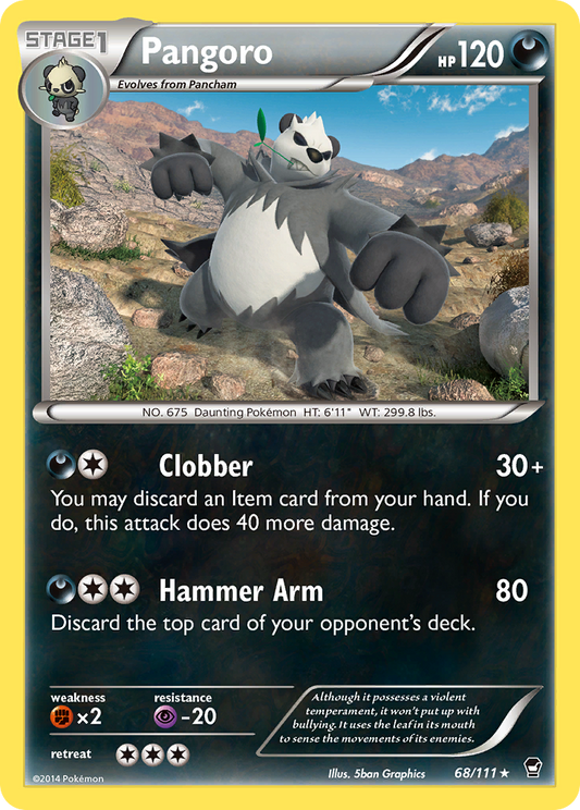 Pangoro 68/111 Rare | Furious Fists | Pokemon Card