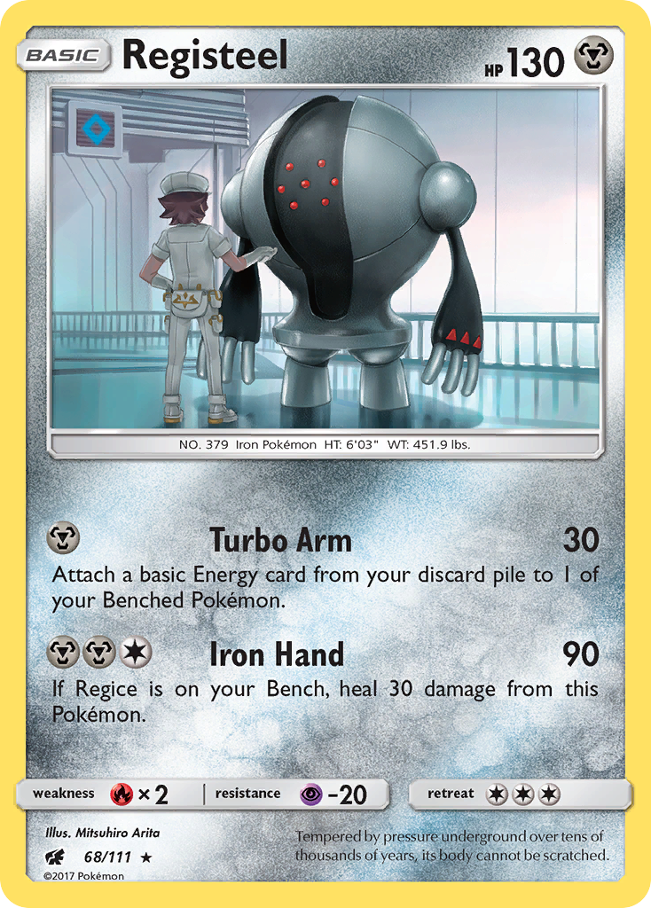 Registeel 68/111 Rare | Crimson Invasion | Pokemon Card