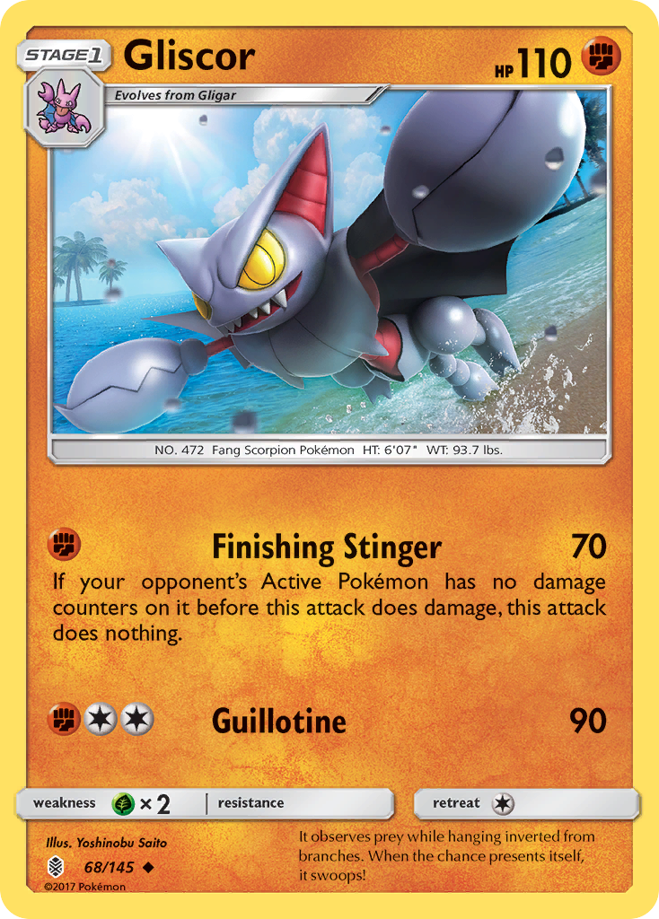 Gliscor 68/145 Uncommon | Guardians Rising | Pokemon Card