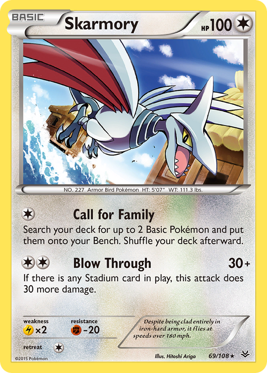 Skarmory 69/108 Rare | Roaring Skies | Pokemon Card