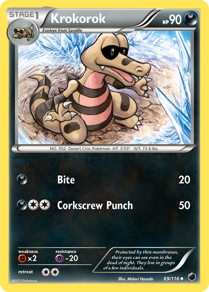 Krokorok 69/116 Uncommon | Plasma Freeze | Pokemon Card