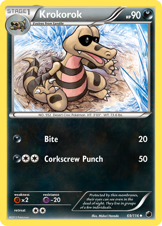 Krokorok 69/116 Uncommon | Plasma Freeze | Pokemon Card