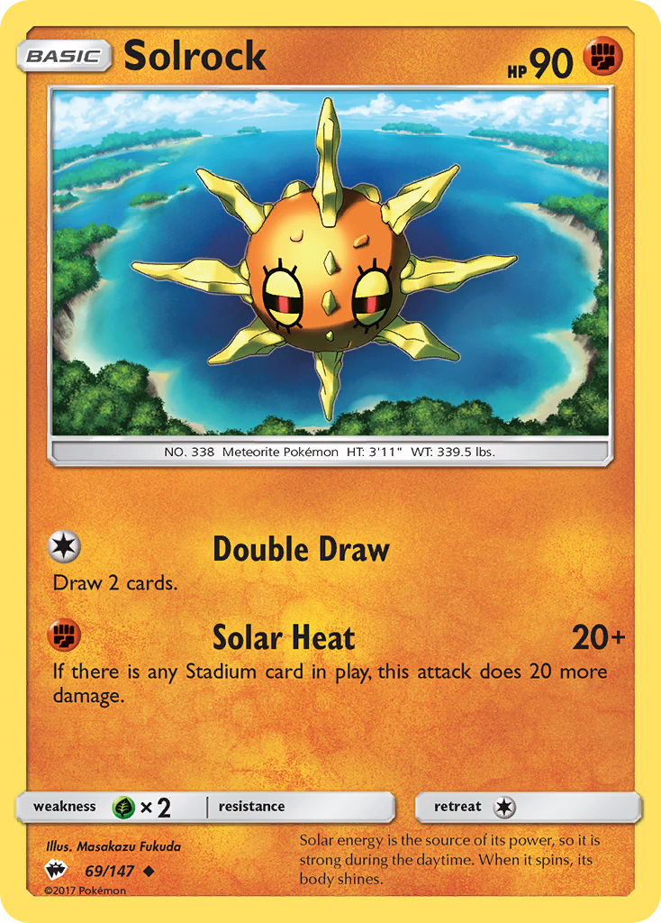 Solrock 69/147 Uncommon | Burning Shadows | Pokemon Card