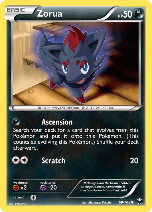 Zorua 69/108 Common | Dark Explorers | Pokemon Card