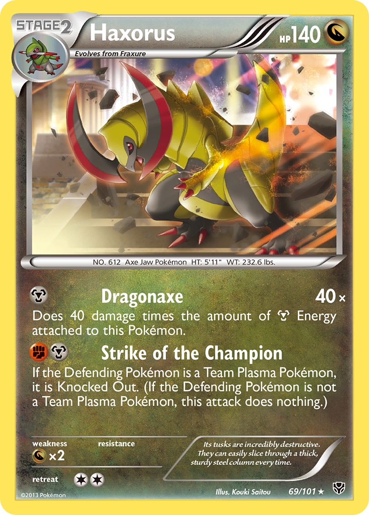 Haxorus 69/101 Rare Holo | Plasma Blast | Pokemon Card