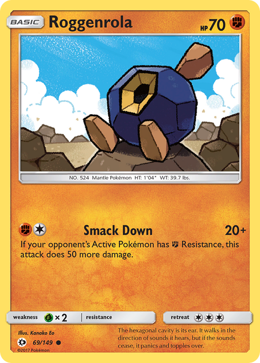 Roggenrola 69/149 Common | Sun & Moon | Pokemon Card