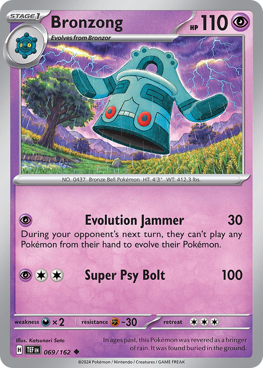 Bronzong 69/162 Uncommon | Temporal Forces | Pokemon Card