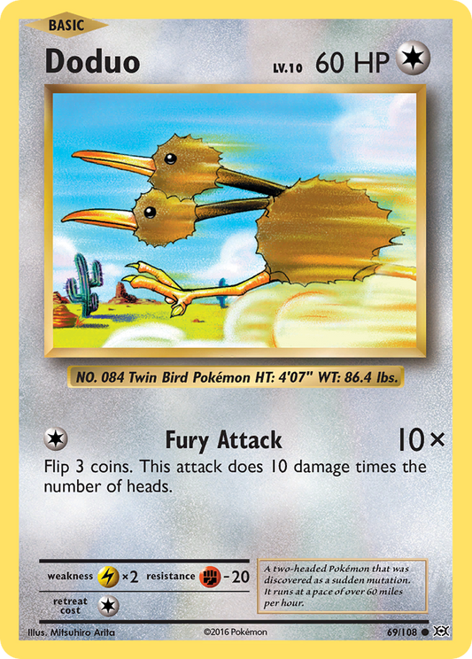 Doduo 69/108 Common | Evolutions | Pokemon Card