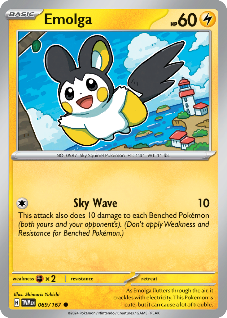 Emolga 69/167 Common | Twilight Masquerade | Pokemon Card