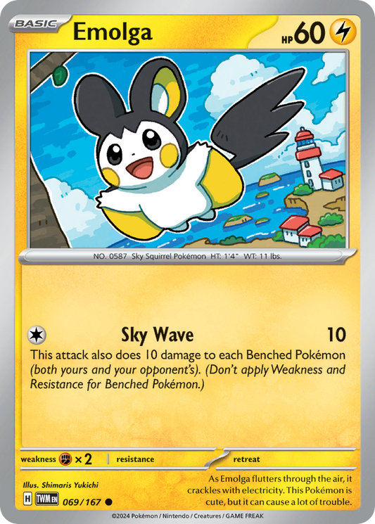 Emolga 69/167 Common | Twilight Masquerade | Pokemon Card