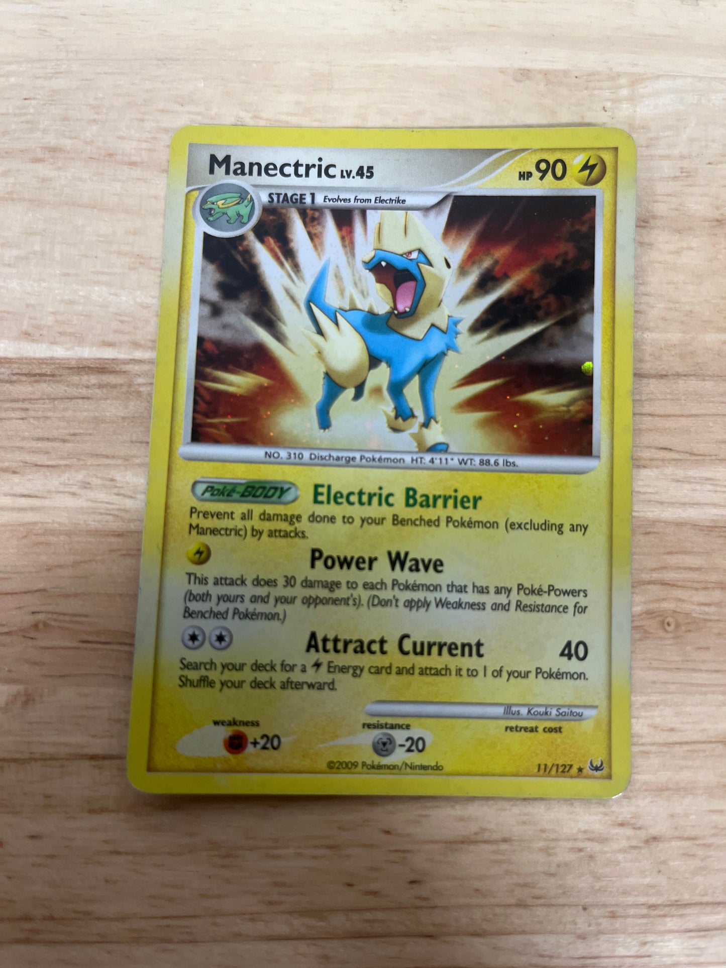 Manectric 11/127 Rare Holo | Platinum | Pokemon Card