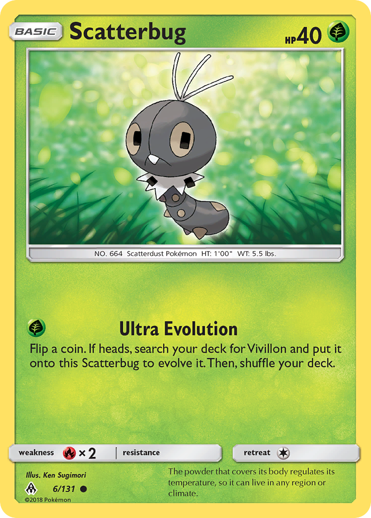 Scatterbug 6/131 Common | Forbidden Light | Pokemon Card