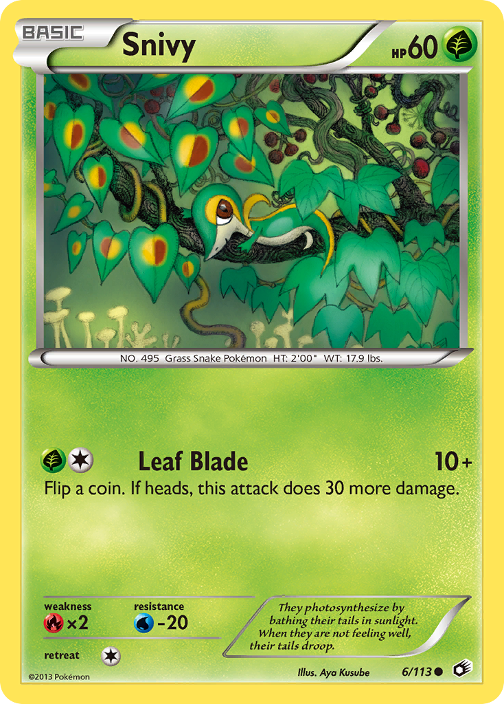 Snivy 6/113 Common | Legendary Treasures | Pokemon Card