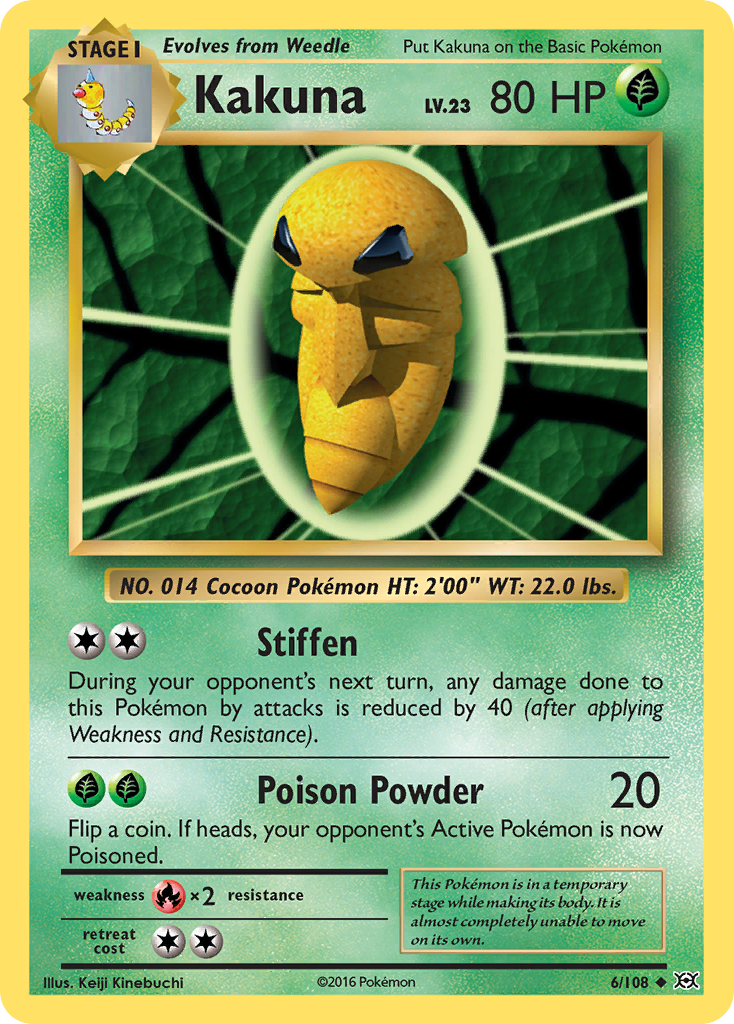 Kakuna 6/108 Uncommon | Evolutions | Pokemon Card