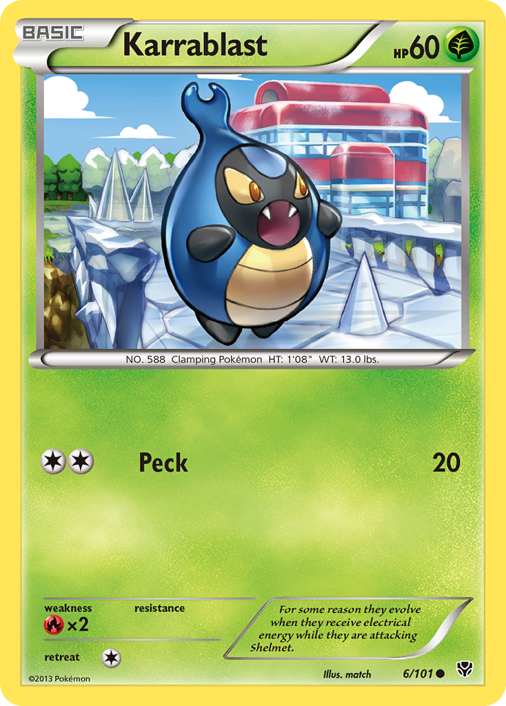 Karrablast 6/101 Common | Plasma Blast | Pokemon Card