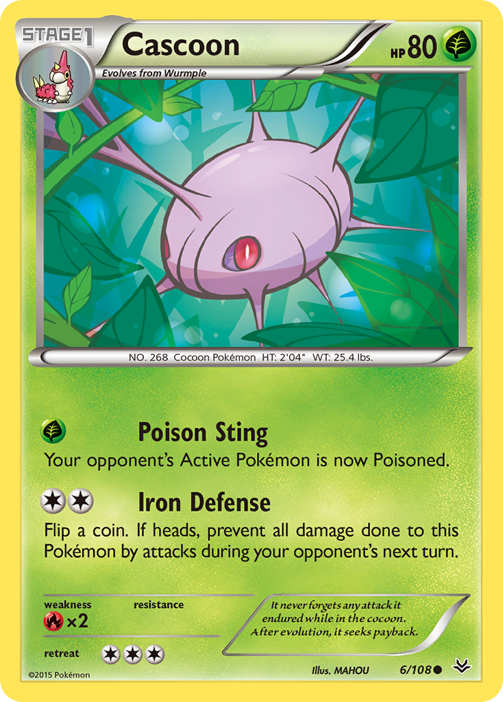 Cascoon 6/108 Common | Roaring Skies | Pokemon Card