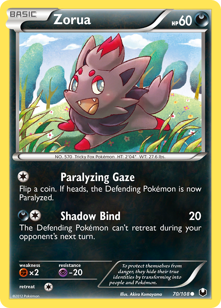 Zorua 70/108 Common | Dark Explorers | Pokemon Card