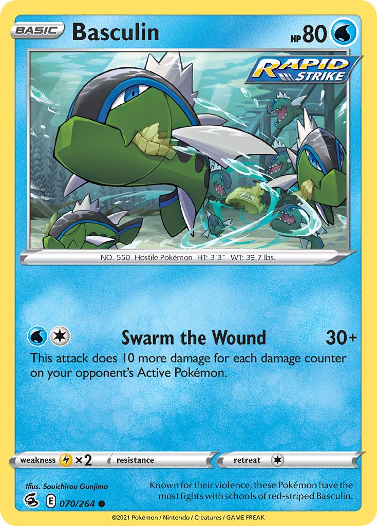 Basculin 70/264 Common | Fusion Strike | Pokemon Card