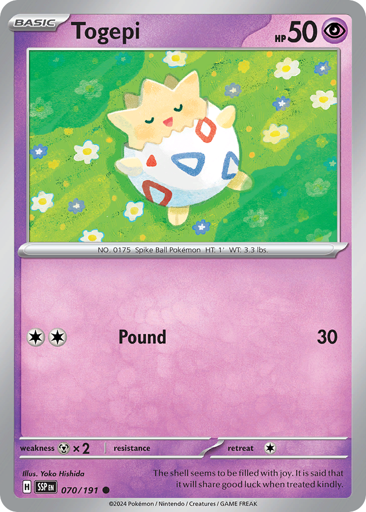 Togepi 70/191 Common | Surging Sparks | Pokemon Card