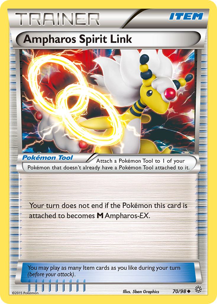 Ampharos Spirit Link 70/98 Uncommon | Ancient Origins | Pokemon Card