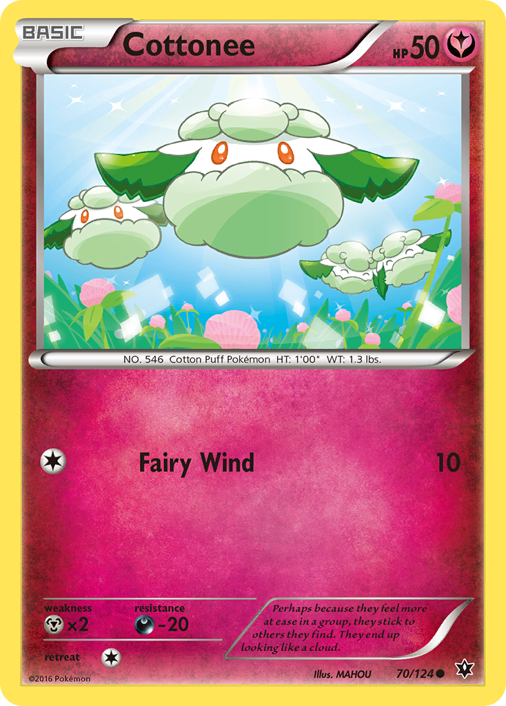 Cottonee 70/124 Common | Fates Collide | Pokemon Card