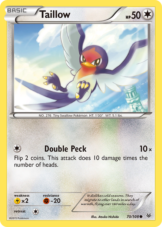 Taillow 70/108 Common | Roaring Skies | Pokemon Card